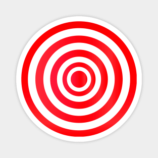 Target. Purpose. Red and white circles. Magnet